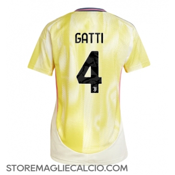 Juventus Federico Gatti #4 Maglia Gara Trasferta Repliche 2024-25 Donna Maniche Corte